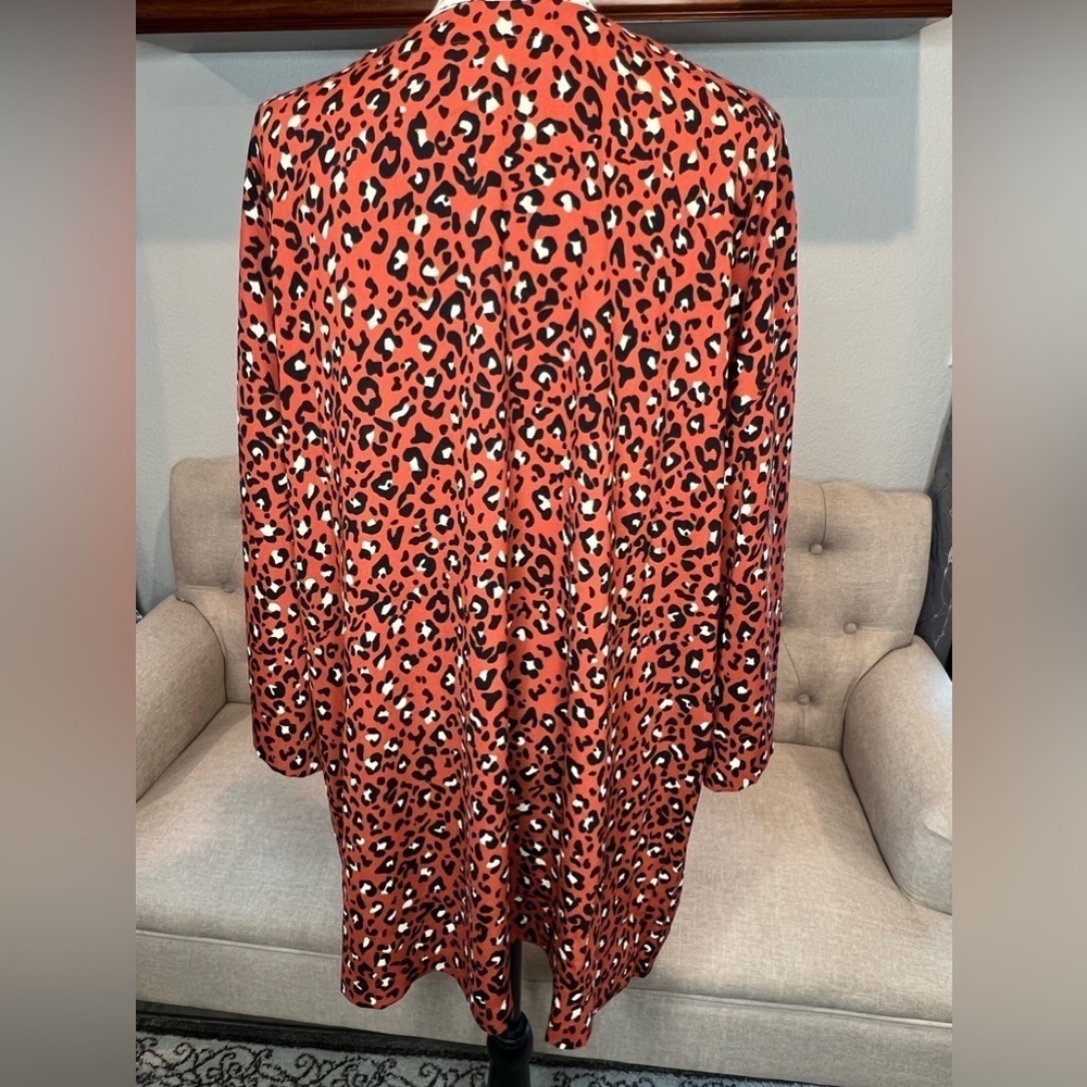 D16.15 NWT EVRI Leopard Print Kimono Swim Cover-Up Plus 1x - Picture 6 of 7